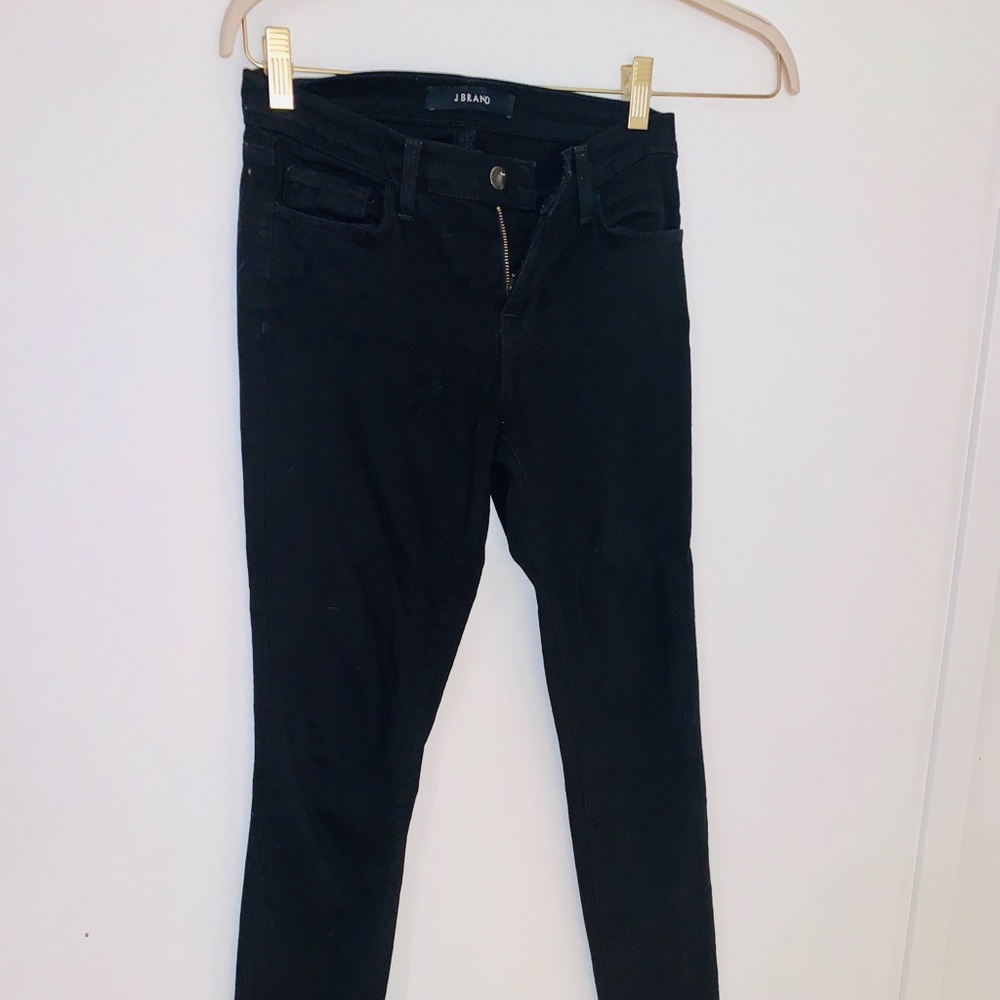 True black J Brand skinny jeans